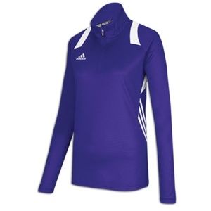 adidas climalite game day ¼ zip purple jacket NWT